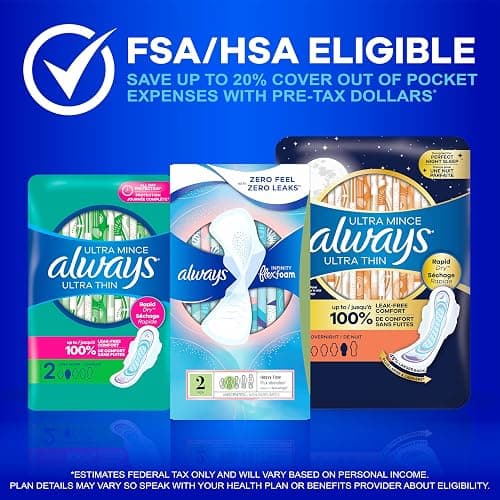 Always Ultra Thin Pads with Wings, Size 2, Long Super, 58 Count thumbnail 8