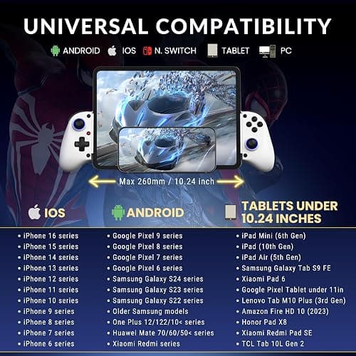 MAJESTECH [HOT NEW D11 Phone Controller For iPhone/Android/Tablet/iPad/Switch, Play Call of Duty, Roblox, Xbox Cloud, Wireless Bluetooth Mobile Gaming Controller iPhone 16 15 14 13 Samsung Google thumbnail 3