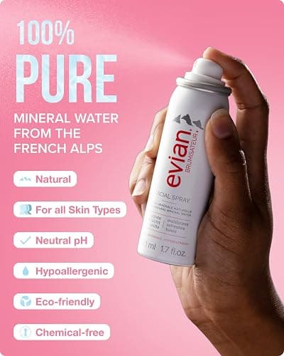 BRUMISATEUR Evian Facial Spray 24/7 Kit - Hydrating Mineral Water Mist for Face & Skin - Refreshes Makeup, Sets, & Tones - Travel-Friendly Sizes for Daily Moisture Boost thumbnail 4