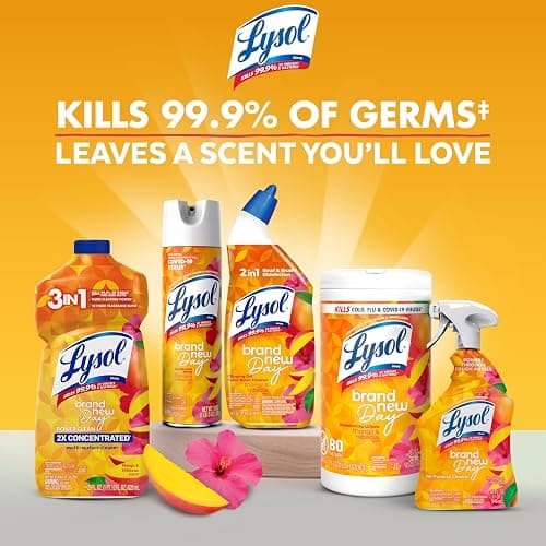 Lysol All Purpose Cleaner Spray, Multi-Purpose Disinfecting Spray, Kitchen & Bathroom Cleaner, Mango & Hibiscus Scent, 32 Fl Oz (Pack of 2) thumbnail 6