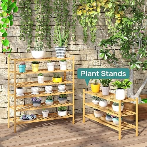 viewcare 3-Tier Long Shoe Rack, Bamboo Wood Shoe Rack for Closet, Entryway & Hallway, Stackable | Beautiful | Functional | Sturdy thumbnail 8