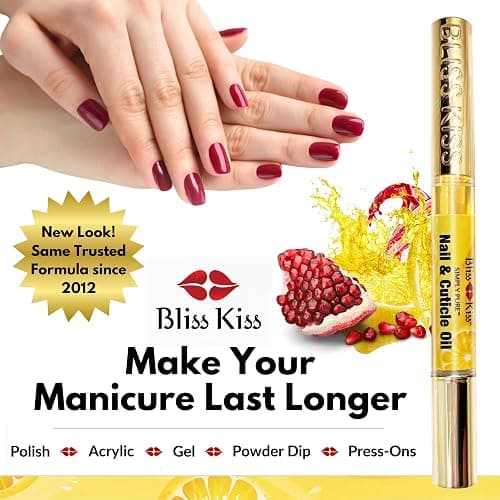 Bliss Kiss | 1 Crisp Fragrance | Nail Oil Cuticle Pen w/Vitamin E & Jojoba⏤Nail Strengthener Nail Growth Serum for Brittle Peeling Breaking Thin Nails thumbnail 4