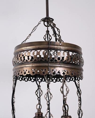 Asylove Turkish Pendant Lamp, Chandelier Moroccan Hanging Lamp Mosaic Ceiling Lighting, 50 inch Height, Docorative Authentic Lamp (HotMix) thumbnail 4