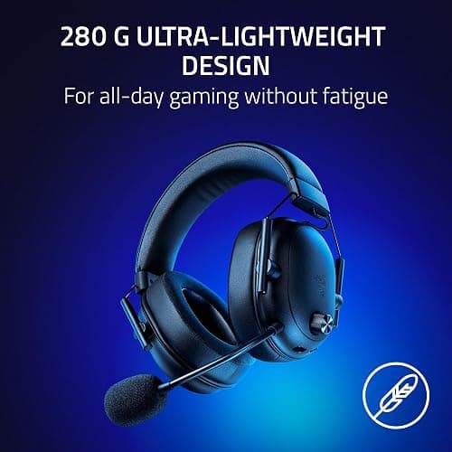 Razer BlackShark V2 HyperSpeed Wireless Gaming Headset: 2.4GHz, Bluetooth or USB - THX Spatial Audio - Titanium 50mm Drivers - 70 Hr Battery - for Xbox Series X, Series S, PS5, PC, Switch 2 - Black thumbnail 5