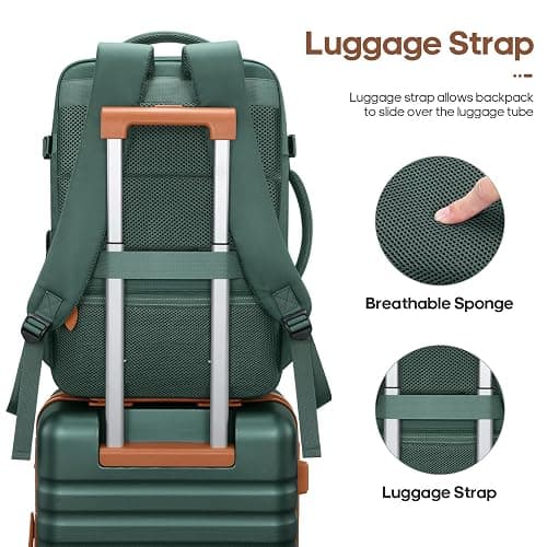 UKEIN Luggage Sets 3Piece, Carry On Luggage 20in Suitcase Set With Backpack | Carry On Suitcase with Spinner Wheels,PC Durable Hardside with TSA Lock,YKK Zippers,22x14x9 Airline Approved For Travel thumbnail 7