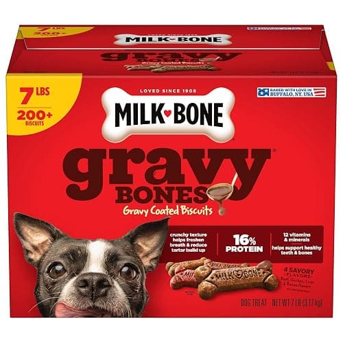Milk-Bone GravyBones Dog Biscuits, Gravy Coated Small Dog Treats, 7 Lb. Box thumbnail 9
