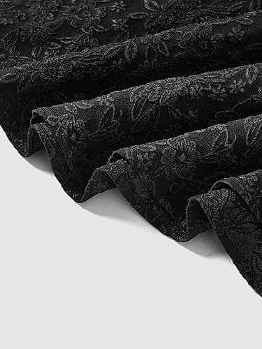 BEAUDRM Women's Cute Plus Size Jacquard Bow Front Sleeveless Wide Strap High Waist Slim Fit Cami Dress A Line Dresses - 3X-Large Plus - Black thumbnail 3