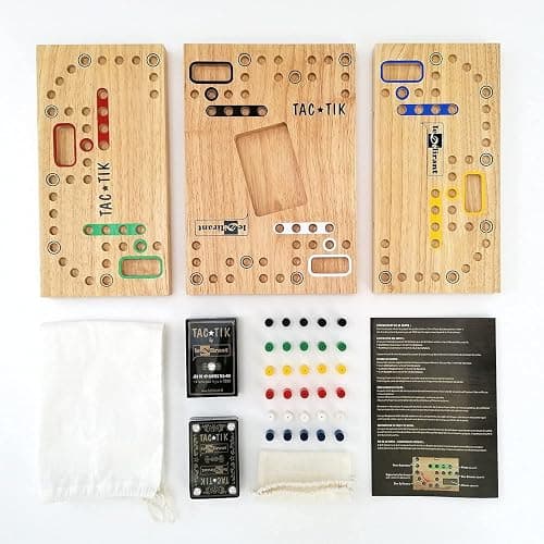 LEDELIRANT – TAC-TIK en Bois d’Hévéa – Plateau Magnétique Modulable – Jeu de Société Familial 2 à 6 Joueurs 4ans+ – Cartes Incluses – Fabrication Artisanale thumbnail 7