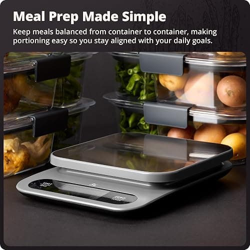 Greater Goods Digital Food Scale for Kitchen & Baking, 10kg/22lb High-Capacity Weight Scale with 1g Precision, Stainless Steel Platform, Hi-Def LCD, Ideal for Bread, Sourdough & Bulk Cooking thumbnail 5