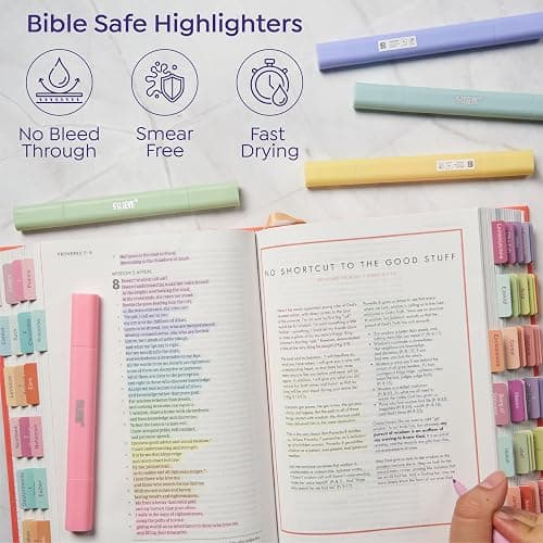 BLIEVE- Aesthetic Bible Highlighters No Bleed Through Assorted Colors, Cute Highlighter Dual Tip For Journaling Supplies And School Accessories, Bible Highlighters And Pens No Bleed (CANDY) thumbnail 4