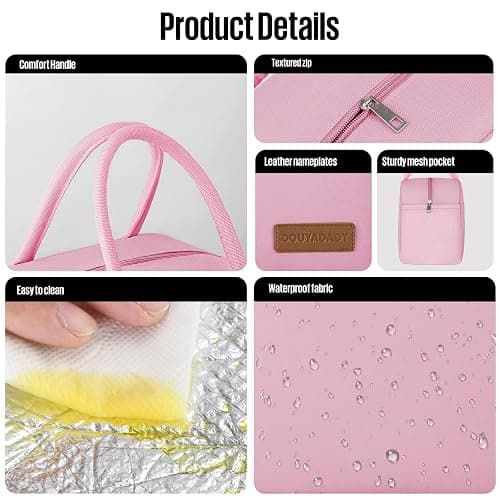 douyadady Lunch Bag&Box Women/Men Insulated&Reusable | Spacious Lightweight Waterproof Sturdy Durable Great Value For Office Work School Picnic Travel thumbnail 4