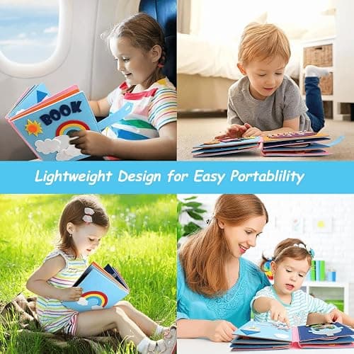 Cobelae Montessori Toys Busy Book for Toddlers, Activity Book for Toddler 1-3, Preschool Learning Activities Develop Fine Motor Skills Educational Sensory Travel Toys for Boys and Girls Gifts thumbnail 8