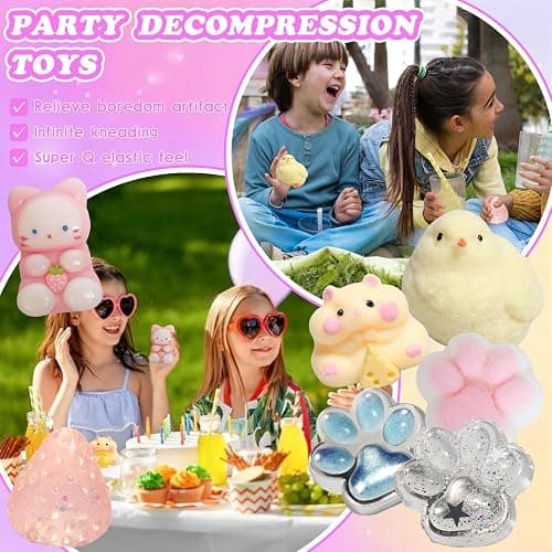 19pcs Taba Squishy Pack,Fidget Toys Kit,Include Squishies Party Favors for Kids 4-8 8-12 Treasure Box Toys for Classroom Birthday Xmas Gifts for Girls Boys Goodie Bag Stocking Stuffers for Teens thumbnail 4