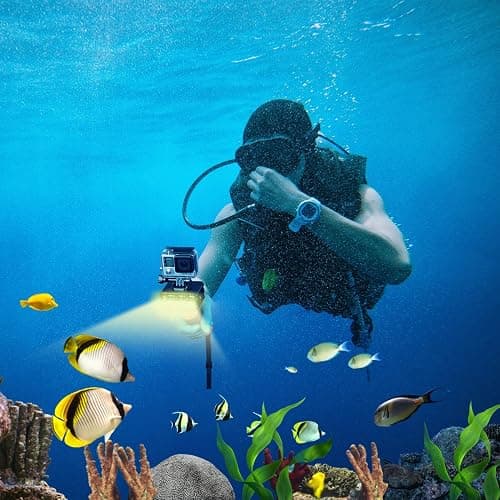 Suptig Diving Light - Waterproof Underwater Light for Gopro Hero 13/12/11/10/9/8/7/6/5/4/3/3+/Session/AKASO/DJI Osmo - 147ft (45m) thumbnail 6
