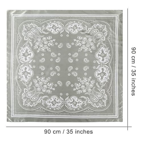 AWAYTR 35” Satin Large Square Head Scarves - 4PCS Silk Like Neck Scarf Hair Sleeping Wraps Satin Silk Scarfs for Women thumbnail 2