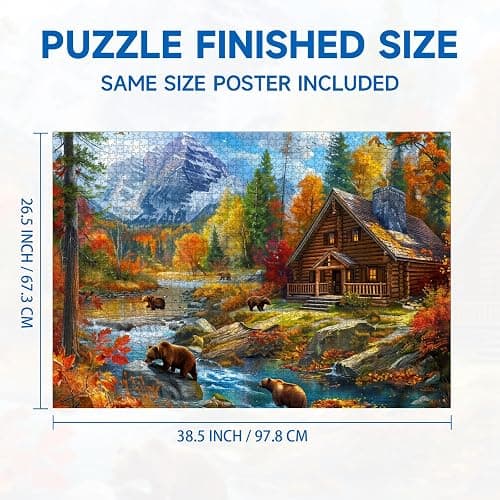 Jigsaw Puzzles 2000 Pieces for Adults Families Bear Village Pieces Fit Together Perfectly thumbnail 3