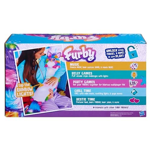 FURBY DJ Interactive Toy, Neon Star, Snuggly Electronic Plush, Music, Lights, Motion, & Games, Speaks English & Furbish, 32 in Long, 6+ Years (Amazon Exclusive) thumbnail 13
