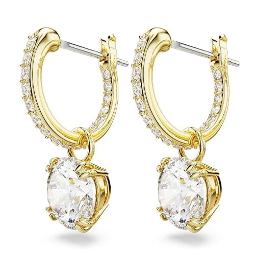 Swarovski Stilla Kollektion Tropfenohrringe, Rundschliff, Weiß thumbnail 3