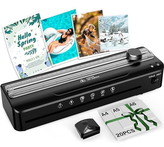 Laminator Machine 9 Inch Laminating Machine - A4 Cold Thermal Laminator Machine with Laminating Sheets, 8.5 x11 Personal Laminators for Teachers 90s Warm up, A4/A5/A6 Laminators for School Home - Image 1