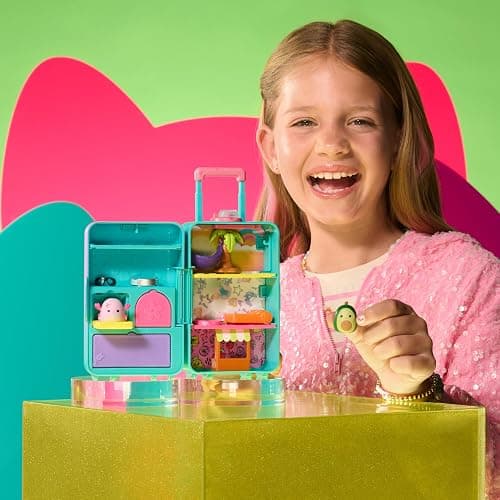 Squish-a-longs On-The-Go Luggage Playset - (2) 1” Mini-Squish, 3 Levels of Play, 3 Accessories & 2 Play Pieces - Collect, Trade, & Play - Ages 6+ thumbnail 6