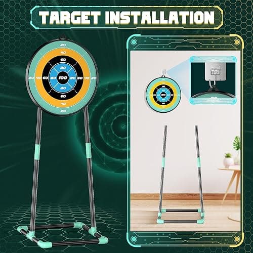 2 Packed Kids Bow and Arrow Set with Sound Effects & LED Flash Lights Achery Set, Indoor Outdoor Toys for Ages 4-8 8-12, Birthday Gifts for 3 4 5 6 7 8 9 10 11 12 Year Old Boys Girls Children, Yellow thumbnail 7
