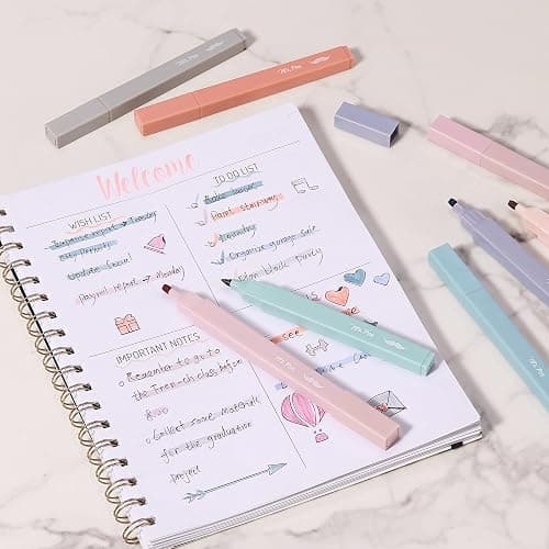 Mr. Pen- Aesthetic Cute Highlighters, 8 pcs, Chisel Tip, Earthy Colors, Assorted Colors,No Bleed Bible Pastel Highlighter Set thumbnail 9