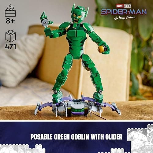LEGO Marvel Green Goblin Construction Figure - Building Toy for Boys & Girls, Ages 8+ - Marvel Villain Action Figure W/Glider and Pumpkin Bombs - Gift for Fans - 76284 thumbnail 2