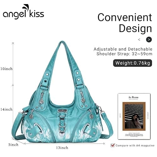 Angelkiss Hobo Purses and handbags for Women Satchel Handbag Women Purses Large Daily Shoulder Bags | Purses, handbags, Handbag, Women Purses, Large, Daily thumbnail 3