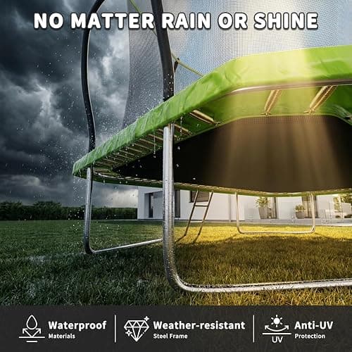 SKOK 14 FT Rectangle Outdoor Trampoline with Net and Ladder for Kids thumbnail 5