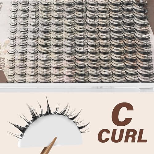 JMS&JMS Lash Clusters 144 Pcs Natural Cluster Lashes Invisible Band Manga Lashes Super Thin Band Reusable Soft & Comfortable(Fairy,8-18mix) thumbnail 3