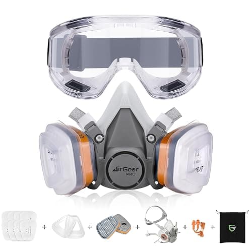 AirGearPro G-500 Reusable Respirator Mask with A1P2 Filters | Anti-Dust Mask Ideal for Painting, Woodworking, Construction, Sanding, Spraying, Chemicals, DIY etc - Image 1