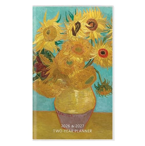 Graphique 2 Year Pocket Planner | 29 Month Organizer, Aug. 2025 – Dec. 2027 | Monthly Calendar & Notes Spreads | Marked Holidays | van Gogh | 3.75” x 6" - Image 1