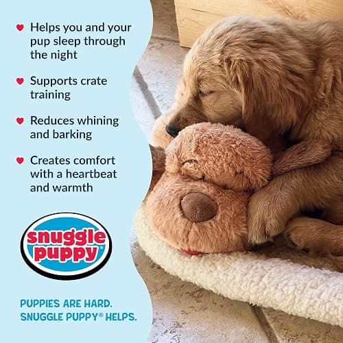 Snuggle Puppy Original Heartbeat Puppy Toy with Real-Feel Pulse & Heat Pack, Plush Dog Comfort Toy for Crate Training, First Nights & New Puppy Transition - Biscuit thumbnail 4