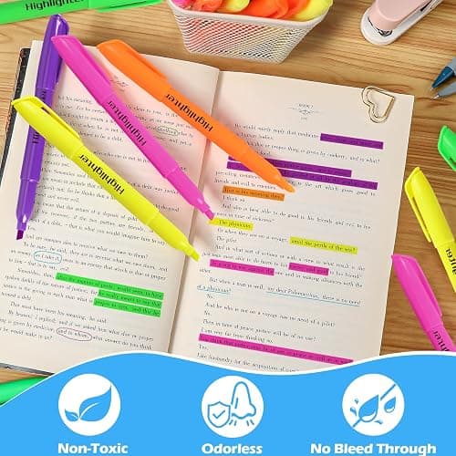 KIZZYEA 288 Pack Highlighters in 6 Assorted Colors, Chisel Tip Dry-Quickly Highlighters Bulk, No Bleed Highlighter Markers for Adult Kids, Office Classroom Must Have, School Supplies for Teachers thumbnail 2