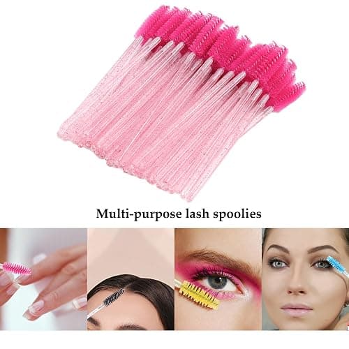 Exacoo 500pcs Eyebrow Brush Lash Spoolies for Eyelash Extensions Eyelash Brush Comb Disposable Mascara Wands Eye Lash Brush Eyebrow Spoolie thumbnail 5