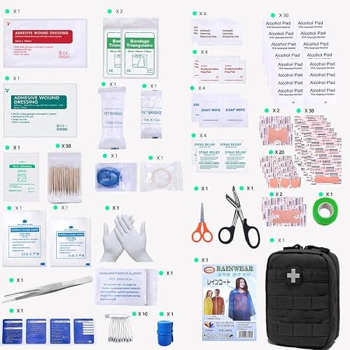 Carlebben EMT Pouch MOLLE Ifak Pouch Tactical MOLLE Medical First Aid Kit Utility Pouch (With Medical Supplies) thumbnail 2