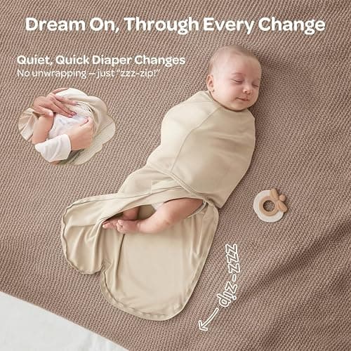 Momcozy Swaddles for Newborns, Quiet Fastener Swaddle Suitable for Infant 0-3 Months, New-Parent-Friendly Sleep Sack, Reduce Startle Reflex, Newborn Boys Girls Registry Essentials, 2-Pack, Harmony thumbnail 5