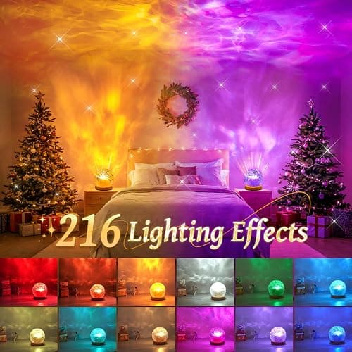 Christmas Gifts Teen Girls Kids Crystal Light Projector, 216 Modes Mood Lighting for Bedroom, Remote & USB Control Room Lights for Bedroom, Ambient Lighting Aesthetic Room Decor for Teen Girls Gifts thumbnail 2