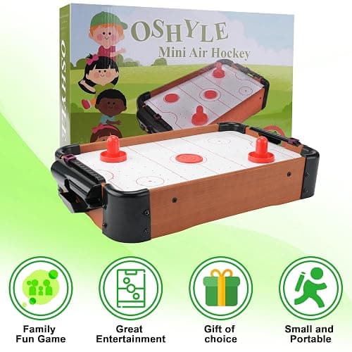 OSHYLE Mini Table de Hockey sur Air en Bois MDF - Construction Robuste et Élégante, Idéale pour Les Fêtes, Anniversaires et Rassemblements en Famille thumbnail 6