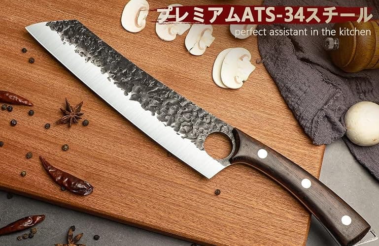DRGSKL Serbian Chef Knife Set, Hand Forged Butcher Knife Set with Knife Bag, High Carbon Steel Kitchen Knives Set Meat Cleaver Boning Knife Viking Knives for Brisket Trimming, Gifts for Dad thumbnail 8