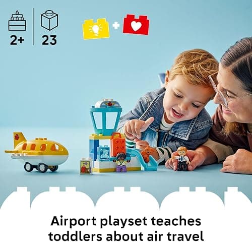 LEGO DUPLO Town First Time at The Airport Building Toy - Learning Play Set for Boys & Girls Ages 1.5+ - Little Ones Use Building Blocks to Explore Emotions - Toddler Gift Idea for Birthdays - 10443 thumbnail 2