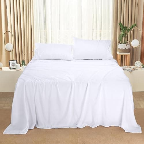 Utopia Bedding Full Sheet Set 4 Piece Bed Sheets for Full Size Bed, Hotel Luxury, Extra Soft, Cooling Bed Sheets - Wrinkle, and Fade Resistant (White) thumbnail 7