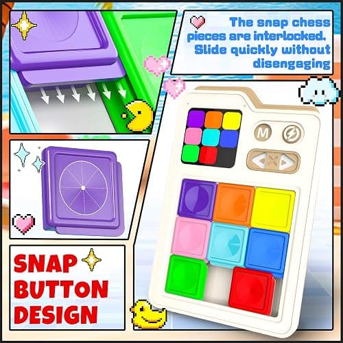SMILESSKIDDO Super Slide Puzzle Games, Original 1000+ Challenges & 3 Modes, Brain Teaser Puzzle, Super Electronic Sliding Puzzles Toy Gifts for Kids & Adults, Fun Unblocking Logic Game thumbnail 7
