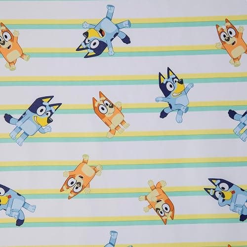 Bluey 4 Piece Toddler Bedding Set – Includes Comforter, Sheet Set – Fitted Top Sheet Reversible Pillowcase for Boys or Girls Bed, Blue thumbnail 5