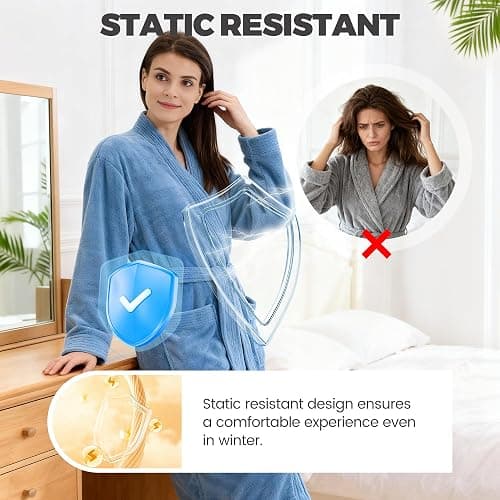 PJGGZ Towel Robe for Women – Soft Absorbent Kimono Bathrobe, Quick-Dry Spa Shower & Hotel Use thumbnail 3