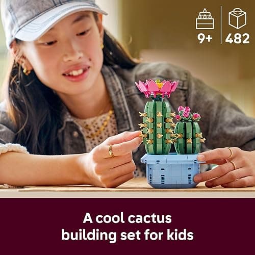 LEGO Botanicals Flowering Cactus Building Toy - Crafting Kit for Girls & Boys, Ages 9+ - Gift for Birthdays - Cactus Room Decor for Display for Bedroom or Book Shelf - 11509 thumbnail 3
