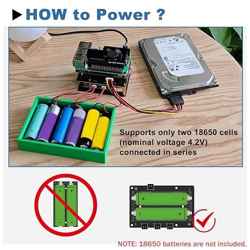 GeeekPi UPS Gen 6 Power Supply Uninterruptible UPS HAT for Raspberry Pi 5/4B, with Aluminum Heatsink thumbnail 6