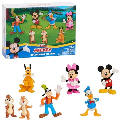 Mickey Mouse 7-Piece Figure Set, Mickey Mouse Clubhouse Toys, Officially Licensed Kids Toys for Ages 3 Up, Gifts and Presents, Amazon Exclusive - Image 1