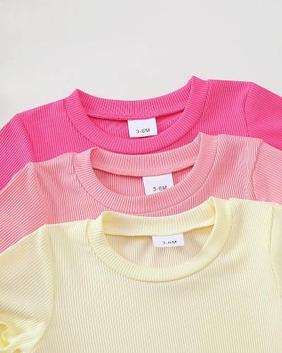 Aura Vane Toddler Baby Girl Boy Summer Clothes Outfits Casual Summer Short Sleeves Tops + Shorts Cute Outfits Set 3M-3T thumbnail 3