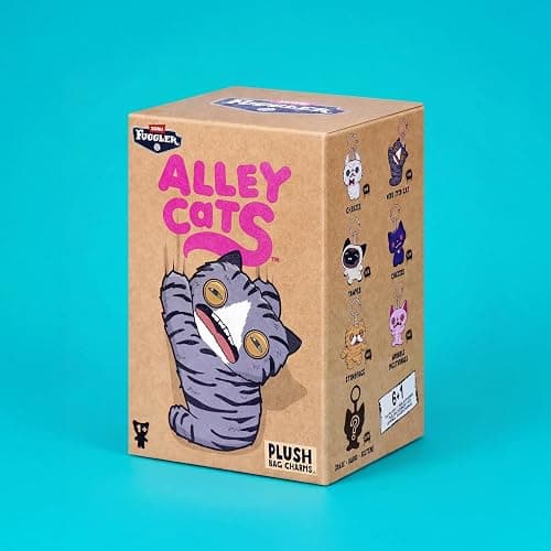 Fuggler Alley Cat Keyring 5 Inch (6 Pack) by ZURU | Clip-on Funny Ugly Monster keyrings; signature teeth; soft & collectible; for fans & collectors; gift for tweens & teens thumbnail 3